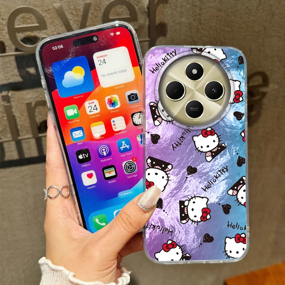 Cute Cartoon Leopard Girl Phone Case For Xiaomi Redmi 14C 13C Note 14 13 12 11 10 9 8 Pro 9A 9C A3 A2 A1 Women Funda Cover Coque