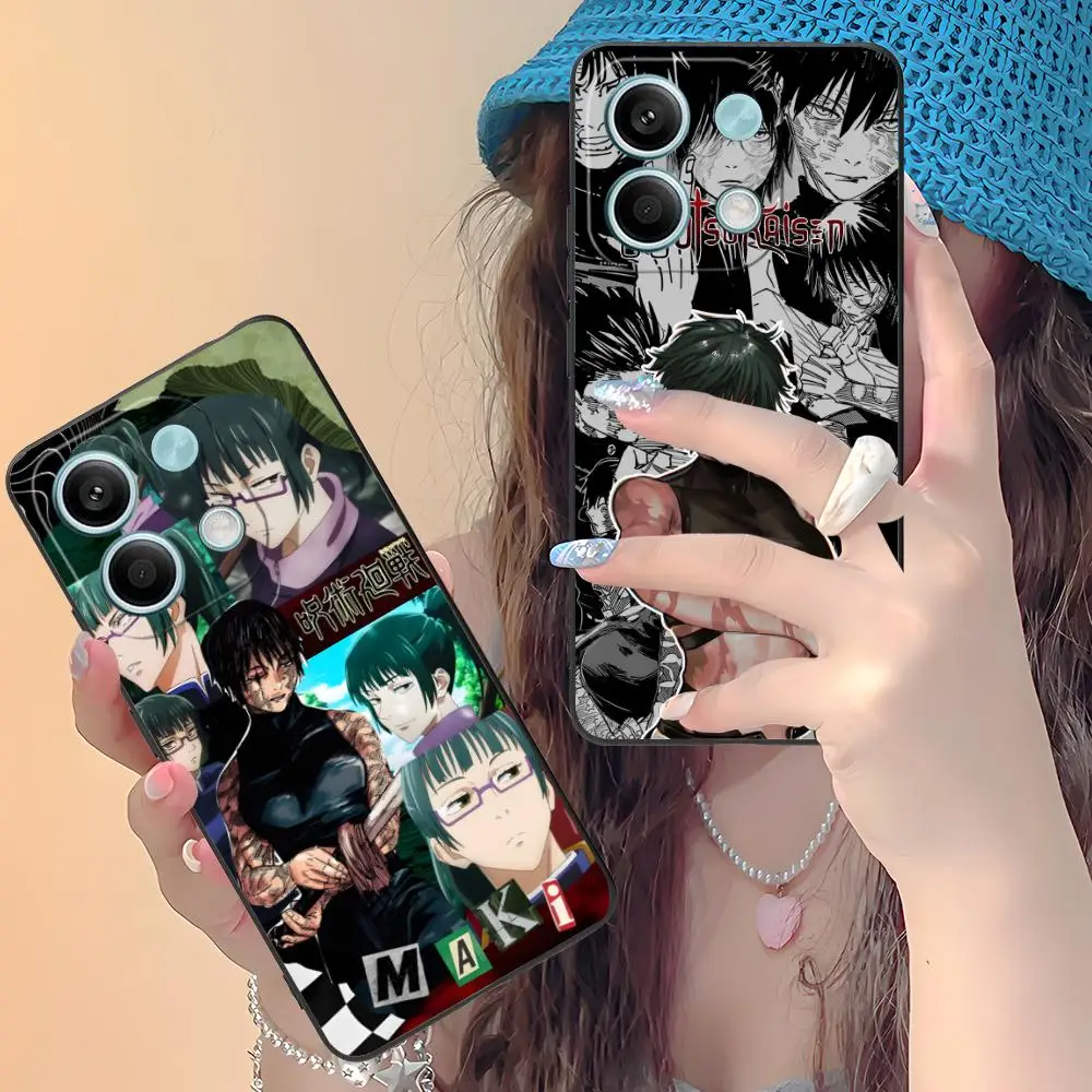 Jujutsu Kaisen Maki Zenin جراب هاتف لهاتف Xiaomi Redmi Note 14 13 12 11 S Pro Plus 4G 5G غطاء طباعة ملون غطاء الهاتف الذكي #5