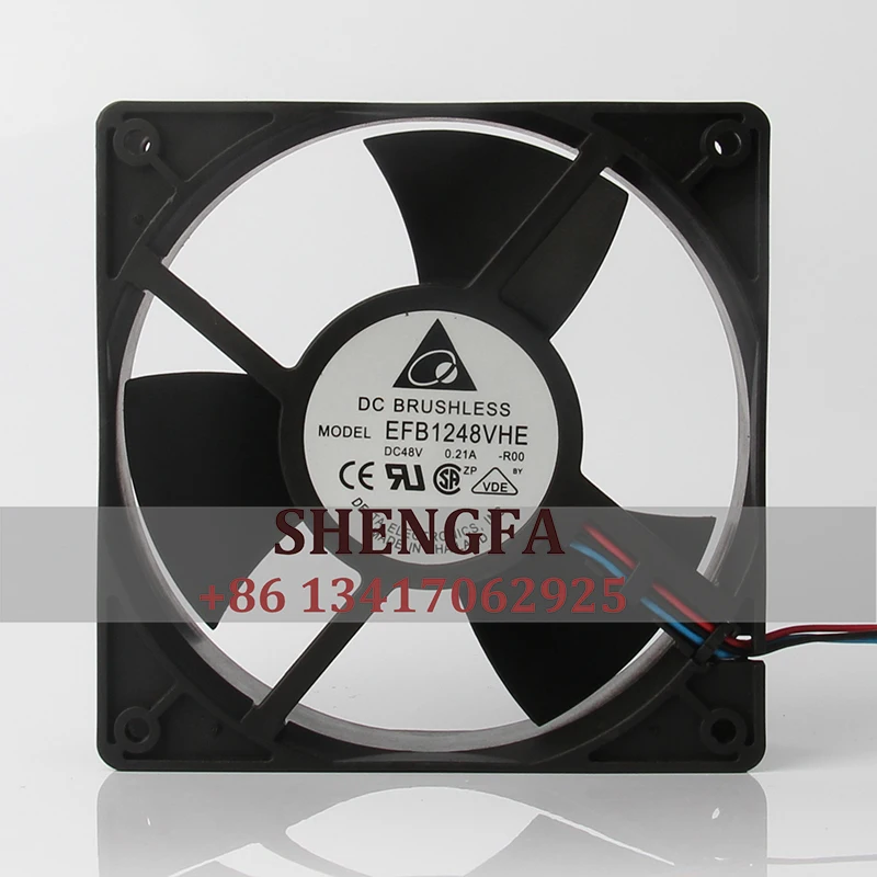 DELTA EFB1248VHE Case Cooling Fan 120X120X38MM 48V 0.21A 12CM 12048 Inverter High Airflow