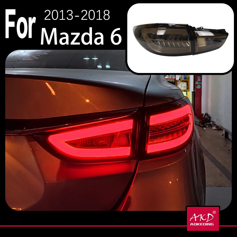 AKD Car Model for Mazda 6 Atenza LED Tail Light New Mazda6 LED Tail Lamp LED DRL Signal Brake Reverse auto Accessories