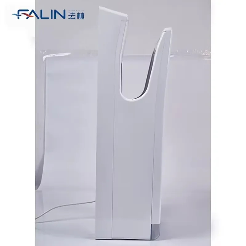 FALIN FL-2026 Electric Hand Dryer Automatic Dual Air Jet Wall-Mounted 310km/h Air Speed 10-12s Drying Time for Household