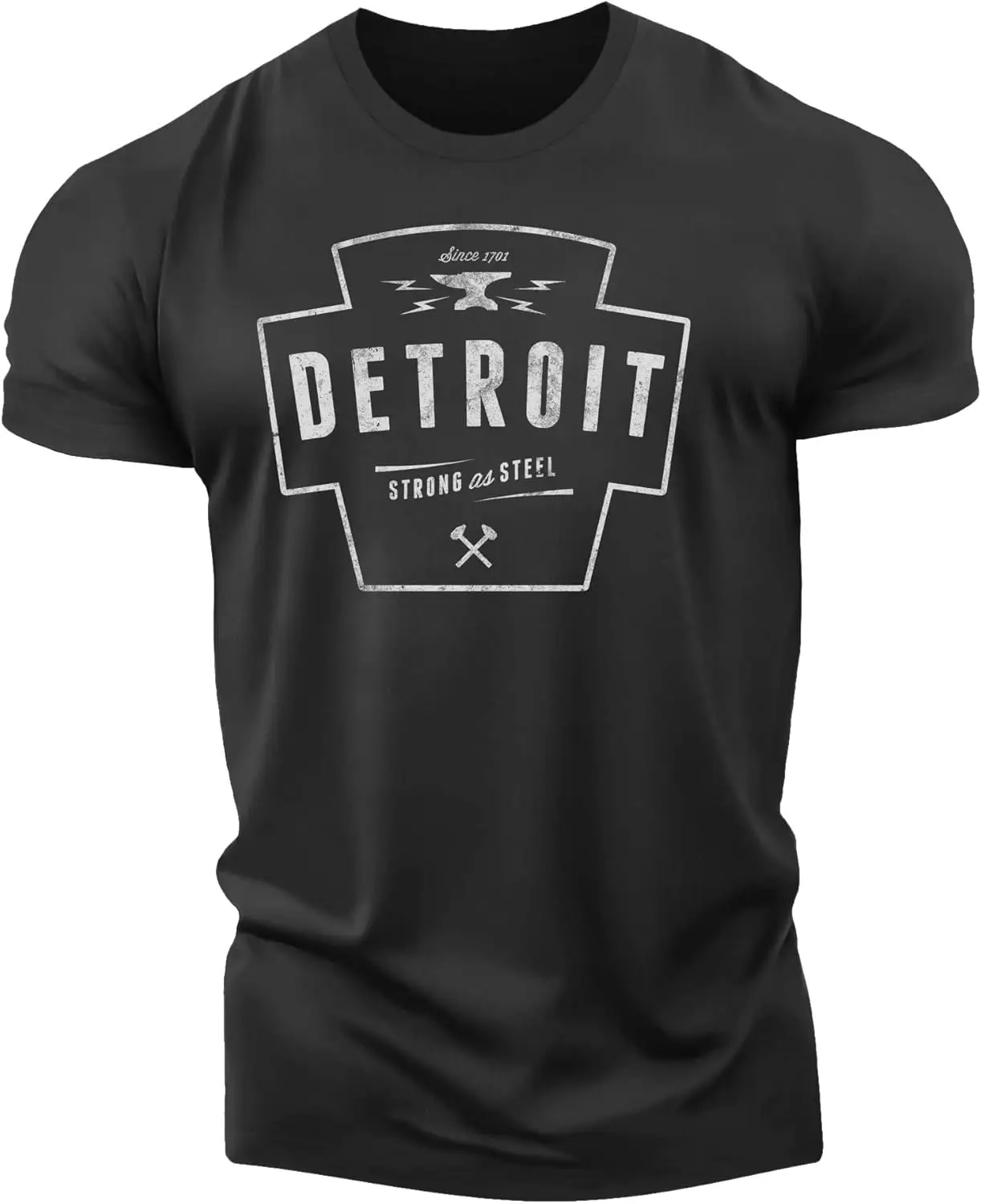 

Detroit t-shirt - Detroit Strong As Steel Shirt by Detroit Rebels - Vintage men tshirt motor city