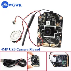 WGWK HD 4MP Mini WIFI Camera Module USB Wireless Security Surveillance IP Camera 25Fps Bluetooth Webcam Board with Microphone