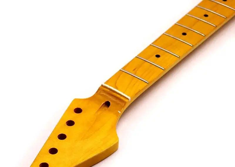 

Left-Hand Neck Canadian Maple Yellow Light 6 Strings Electric Guitar Handle DIY Modified Neck for Electric Guitar