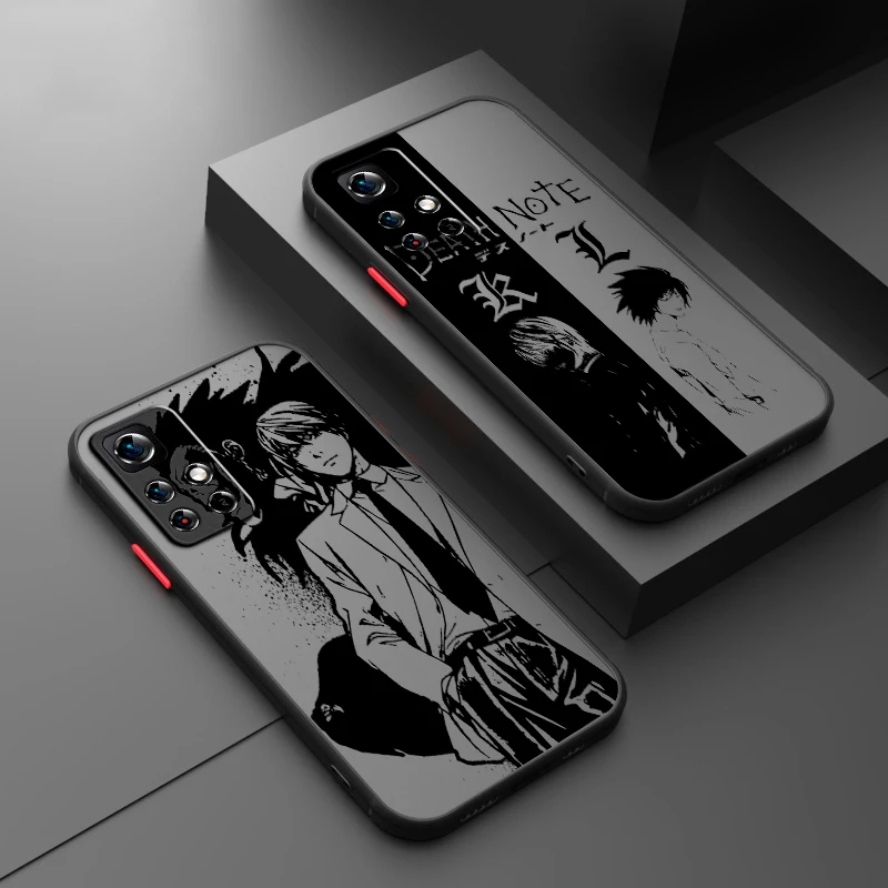 Anime Death Note Boy Cool Frosted Translucent For Redmi Note 13 12 12S 12T 11 11T 11E 10 10S 9 Pro Plus 5G TPU Phone Case