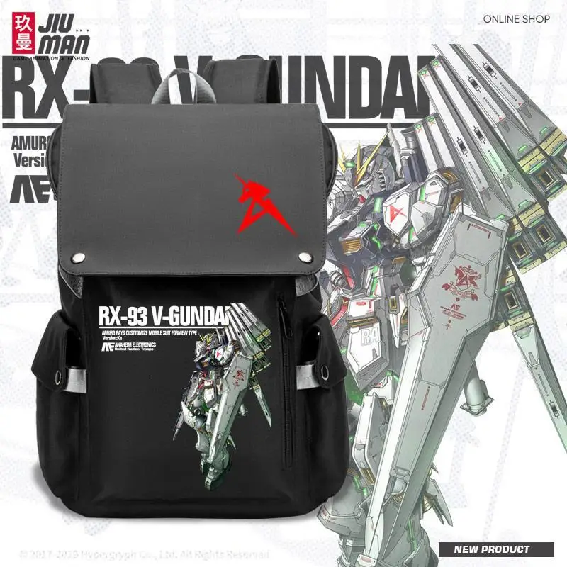 

Mobile Suit Gundam Student School Bag Men and Women Large Capacity Backpack Boys Girls Anime Cartoon School Bag Mochila