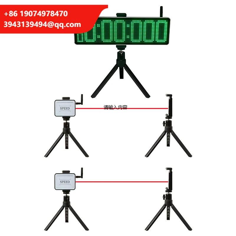 

Беспроводной лазерный LED-таймер со встроенным аккумулятором, электронный секундомер для соревнований по легкой атлетике, конькобежному спорту и тренировок на скоростную реакцию