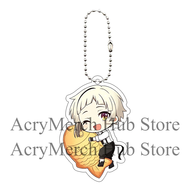 Sigma Atsushi Nakajima Bungo Stray Dogs Taiyaki Topic Q Version Acrylic Keychain Cartoon Bag Pendant Decoration Birthday Gift view 5