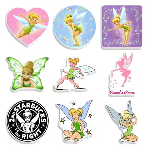 10Pcs/lots DIY Craft Supplies Cartoon Disney Tinker Bell Flatback Resin Planar Acrylic Craft DIY Materials Decoration