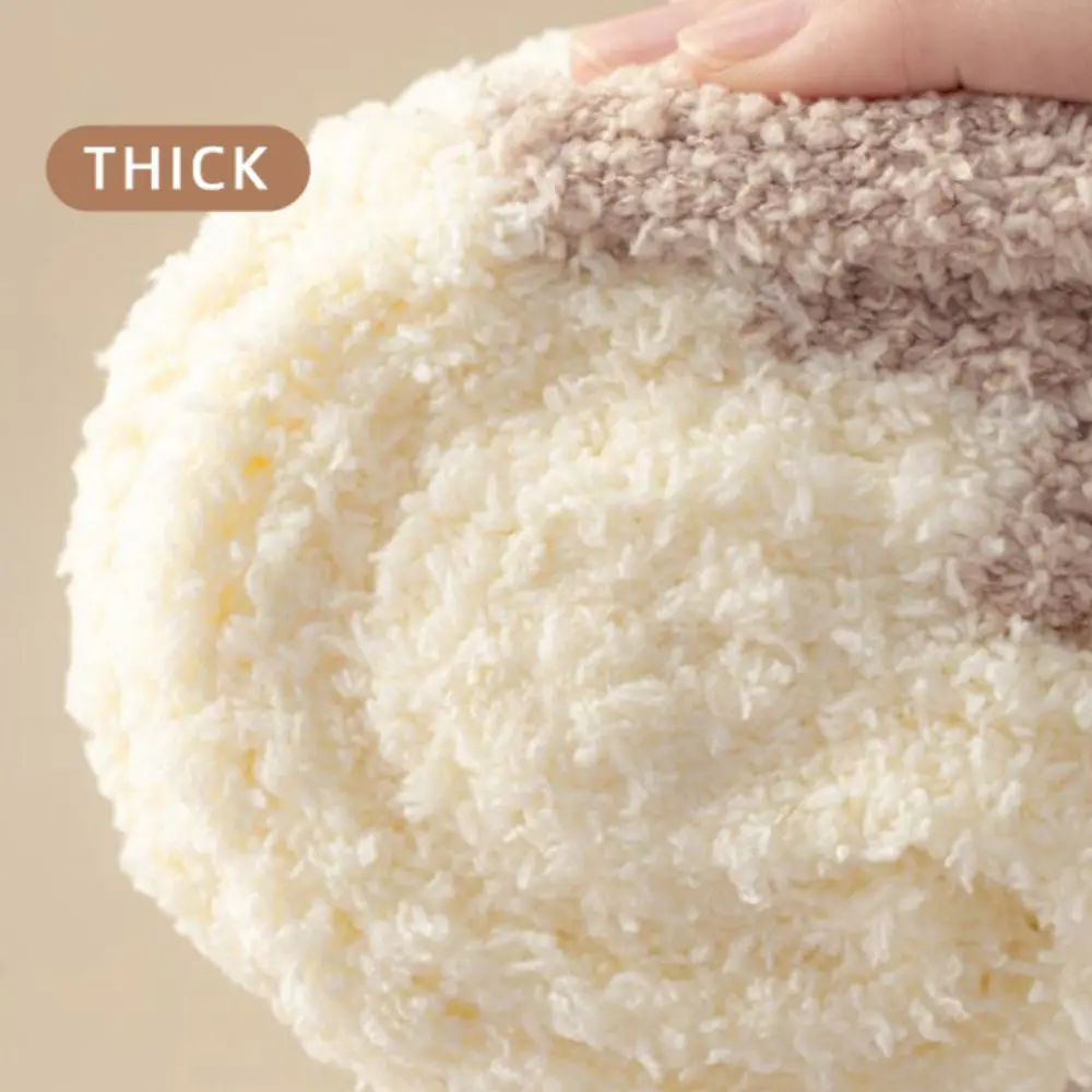 3Pairs الإبداعية سميكة المرجان جوارب صوف النوم الشتاء الطابق أفخم الجوارب الجوارب بسيطة منتصف جوارب أنبوبية النساء الخريف