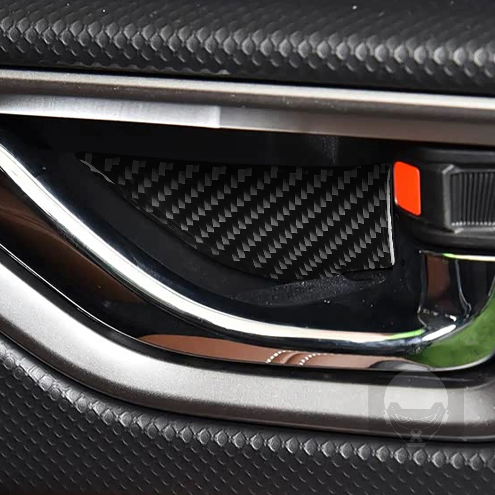 Real Carbon Fiber Car Accessories Door Handle Bowl Trim Cover Soft Sticker For Subaru Forester SK 2019 2020 2021 2022 2023 2024 - view 3
