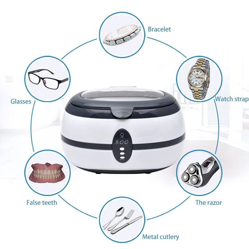 Ultrasonic Cleaner 35W Ultrasonic Glasses Jewelry Cleaner 600ML Ultrasonic Cleaning Machine Ultrasound Washing Bath For Glasses