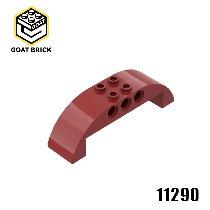 10 шт. деталей MOC 11290 28918, изогнутые кирпичи 2x8x2, двойные совместимые блоки, конструктор для самостоятельной сборки, детские строительные блоки, игрушка, подарок