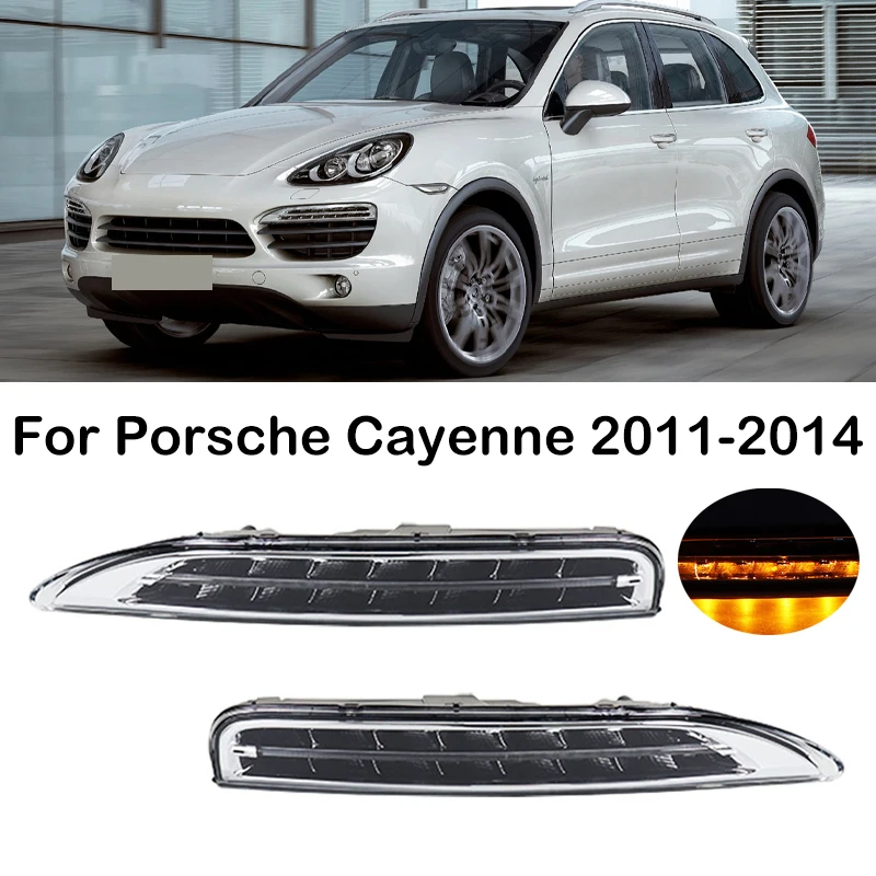 For Porsche Cayenne 2011 2012 2013 2014 LED Front Bumper DRL Daytime Running Light Driving Day Light 95863118100 95863118200