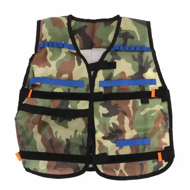 Kinderen Speelgoed Clip Vest Oxford Doek Verstelbare Clip Opslag Gilet Voor Water Gel Bal Schieten Spel Camouflage Groen