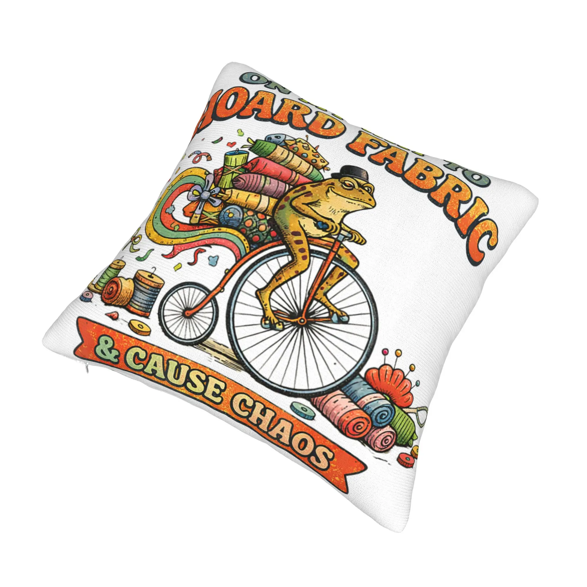 Decorative Pillow Cover On My Way to Hoard Fabrics and Cause Chaos Accessories Car  Pillow Case Cover Square Style Multi Size