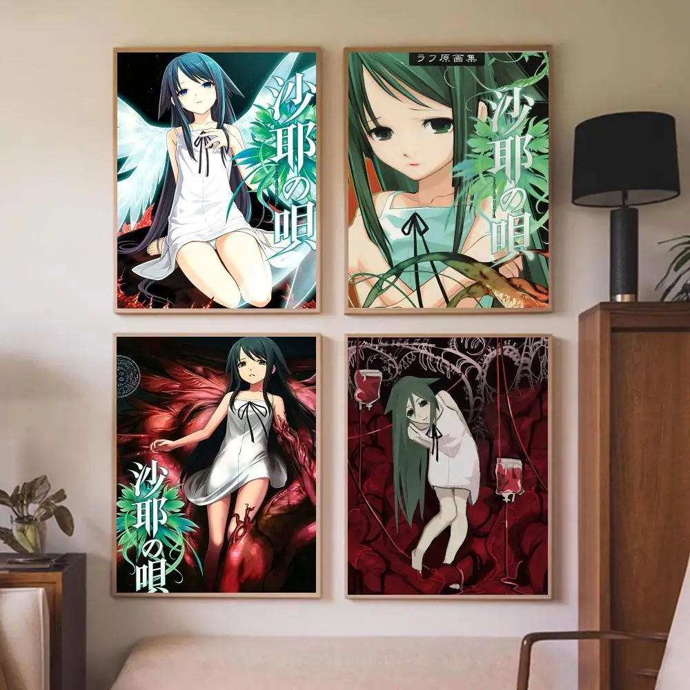 Anime T-The Song of Saya Poster Wall Art Prints for Bedroom Living Room Office Home Decoration Hanging Artwork Gift