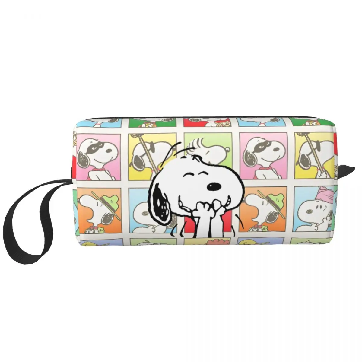 

Colorful Snoopy Collage Makeup Bag Pouch Cartoon Cosmetic Bag Travel Toiletry Bag Organizer Storage Bag Large Capacity