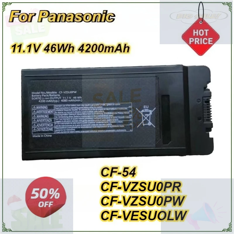 

Аккумулятор для ноутбука CF-54 для PANASONIC CF-VZSU0PW Toughbook CF-54 Series 11.1V 46Wh 4200mAh CF-VZSU0PR CF-VZSU0LW