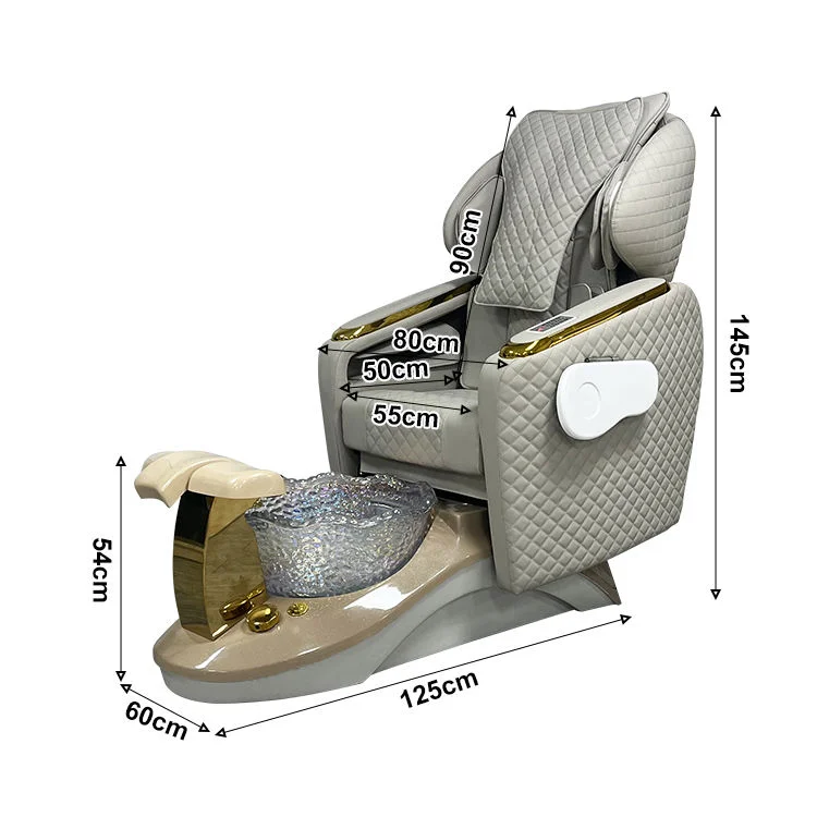 

Customizable logo Body Massage Manicure European Electric Nail Salon Foot Spa Pedicure Chair Modern Style for Beauty Shop