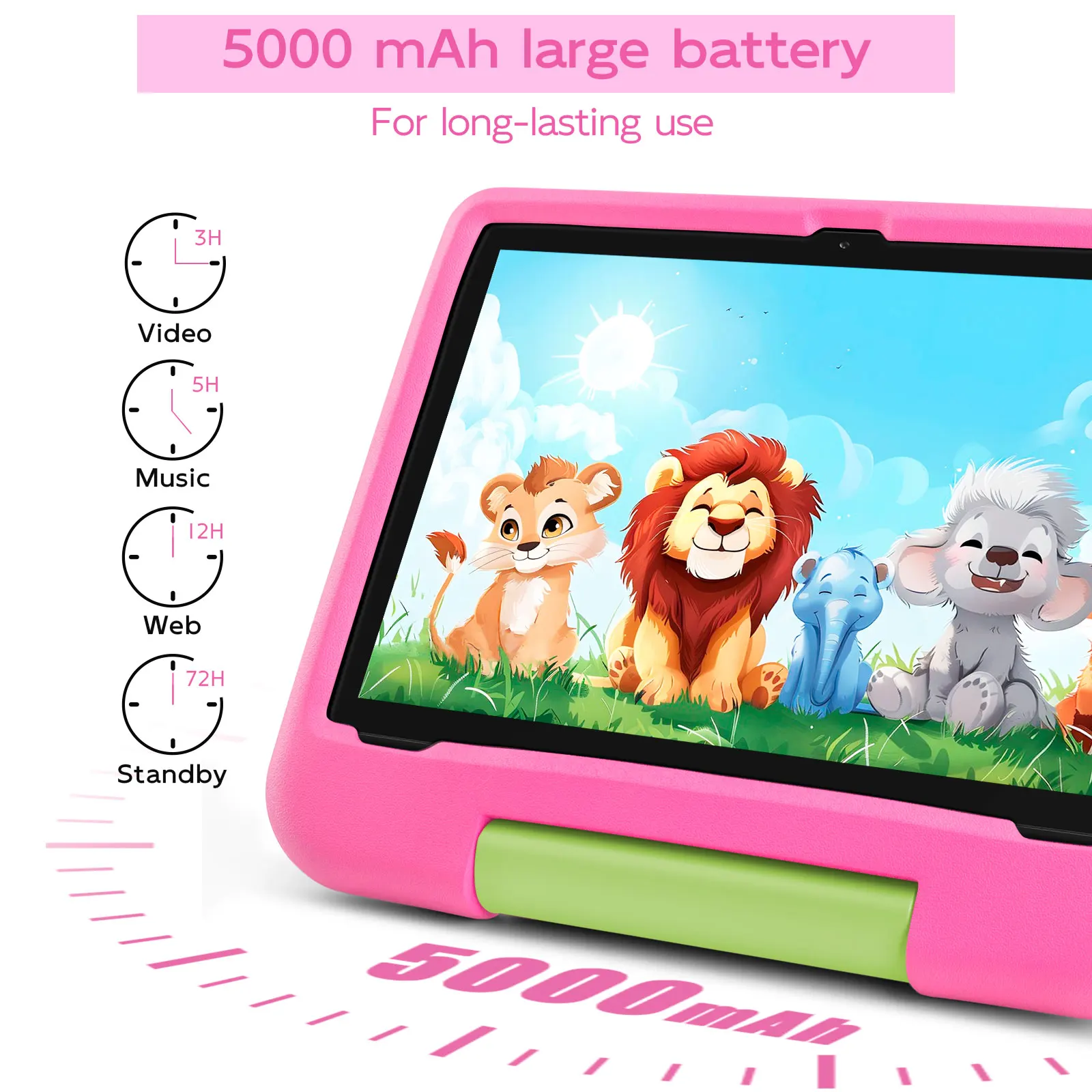 Kids Tablet PC 10 Inch Android 15.0 Octa Core Tablet 4gb+4gb Ram 64gb Rom 2.4g 5g Wifi Tablet PC Support Multi-language 2025