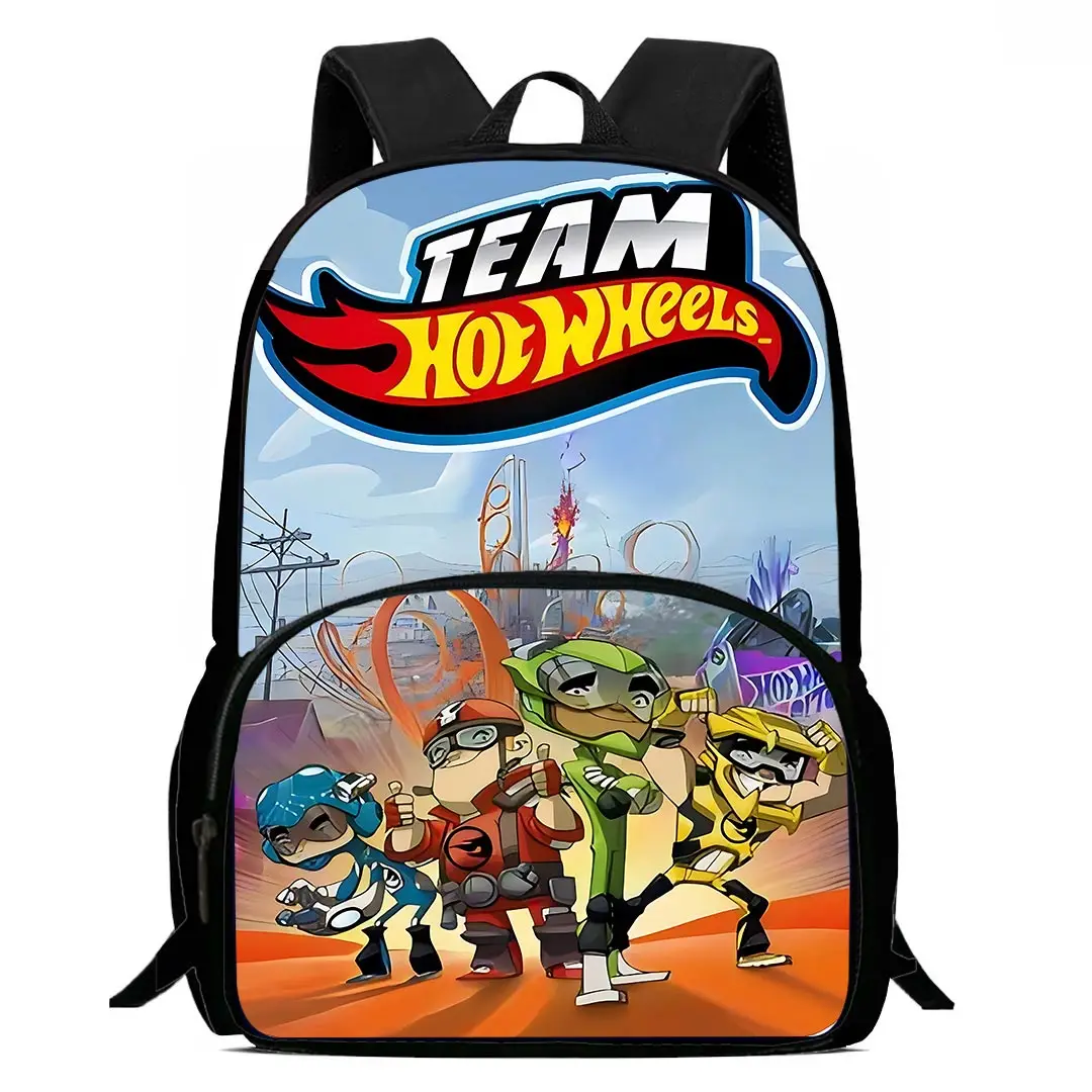 Sacs à dos de dessin animé Hot Wheels Cars pour enfants, sac à dos durable pour enfants, grande capacité, camping, cadeau d'anniversaire, garçons, filles, étudiants, enfants