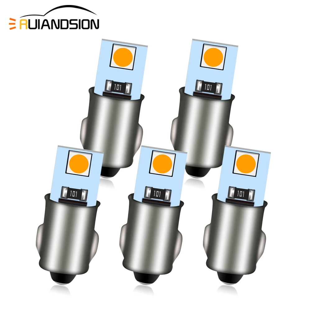 

5pcs BA7S LED AC DC 12V LLB281 GLB281 Auto Speedometer T7 24V Car Interior Dashboard Gauge Warning Switch Lamp 3030 Nonpolar