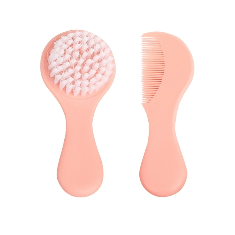 Ergonomic Baby Hair Brush & Comb Kits Hair Care Set for Infants Comfortable Grip for Parents Happy Experience for Babies