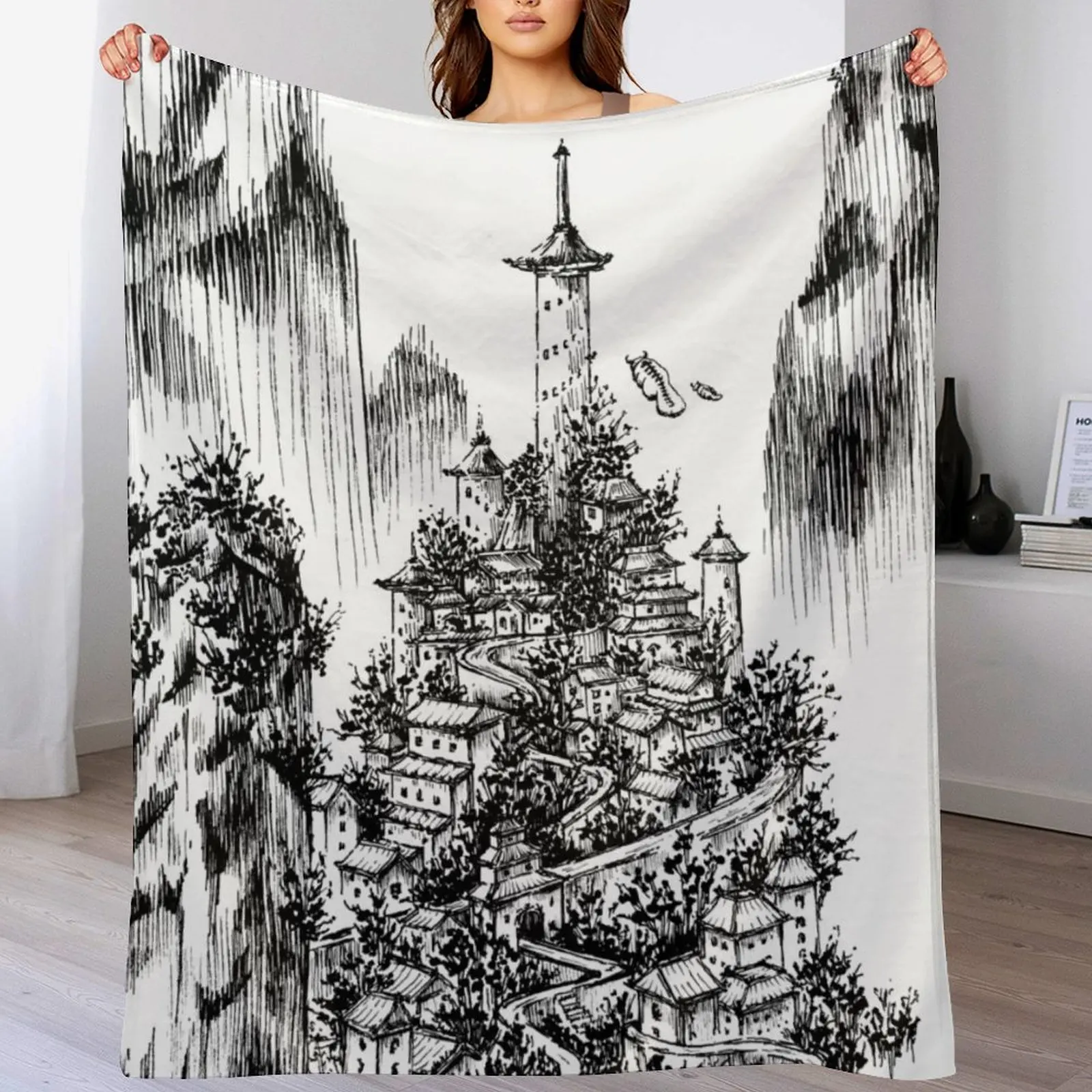 

Avatar Air Temples Mountain Design Throw Blanket warm winter decorative Extra Large Throw Blankets For Baby Blankets