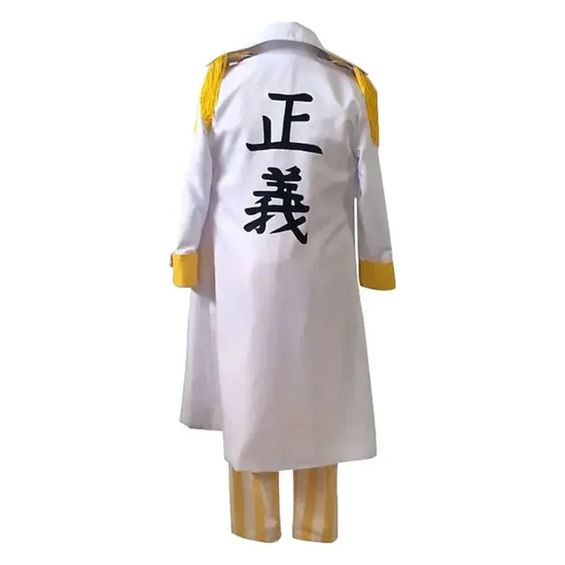 Anime One Cosplay Gorousei Kizaru Taisho Borsalino Costume Piece Admiral Uniform Suit Adult Unisex Halloween Outfit Coat
