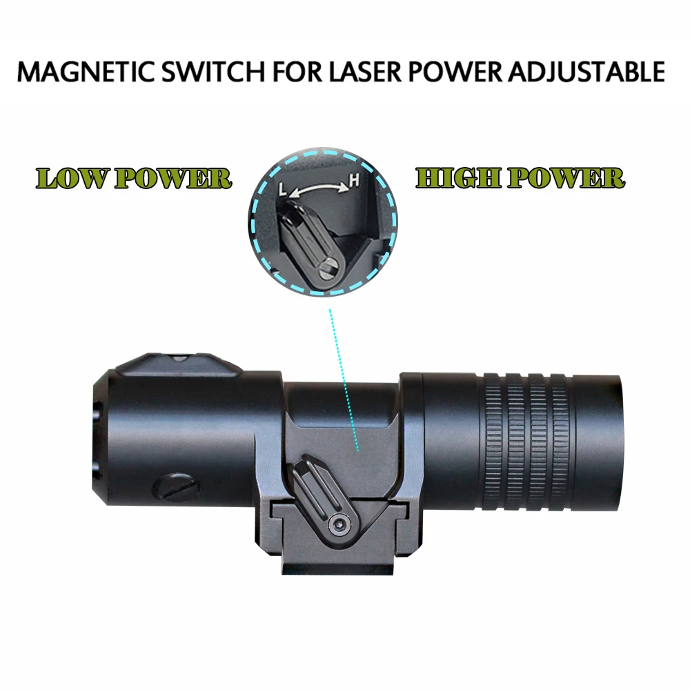 Imagem -03 - Laservelocidade-visão Laser Infravermelha Invisível Potência Ajustável para Rifle com Interruptor de Pressão