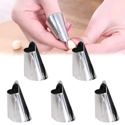 10Pcs Stainless Steel Peeler for Peeling Beans, Chestnuts, and Nuts, Finger Protector Bean Sheller and Peeler Kitchen Tool