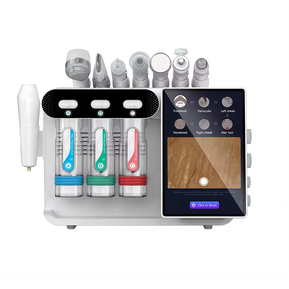 8 in 1 Hydrodermabrasion Deep Cleansing Oxygen Jet Multifunction Aqua Peeling Facial Skin Rejuvenation Machine