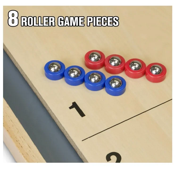 De madeira Tabletop Shuffle Board Game, Shuffleboard e Curling, 2 em 1, clássico
