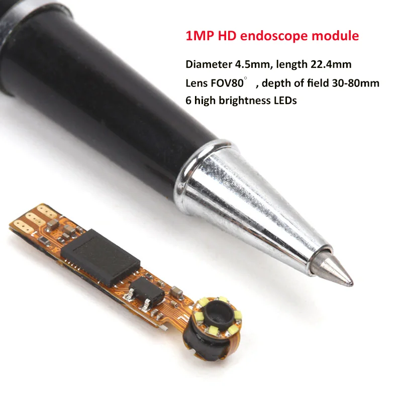 1MP 4.5mm HD Side View Endoscope Module USB Industrial Pipeline Inspection Using EZ-EN45L-SP