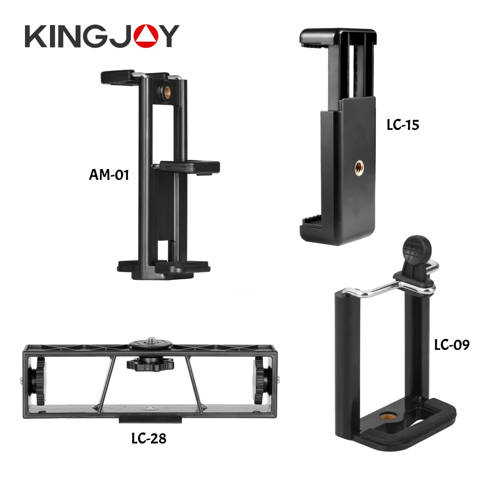 

KINGJOY Mobile Phone Clip Tripod Mount Stand Universal Smartphone Holder Tablet IPad Bracket Adapter For iPhone, Huawei, Samsung