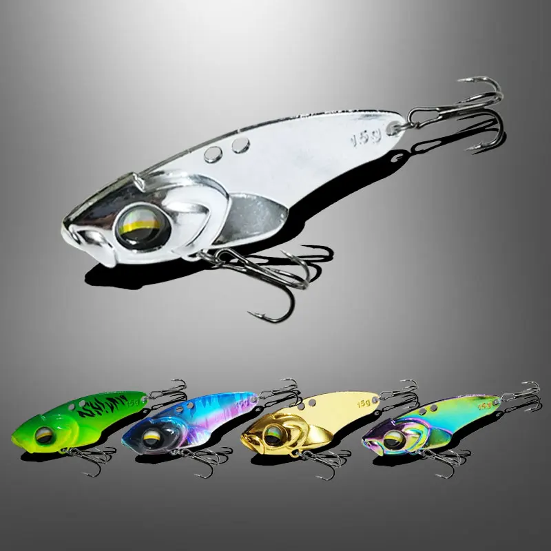 

1PC VIB Lure 5g7g10g15g20g Metal Spinner Bait Fishing Shore Casting Rotating Spoon Wobbler Sinking Hard Bait Pesca Fishing Lure