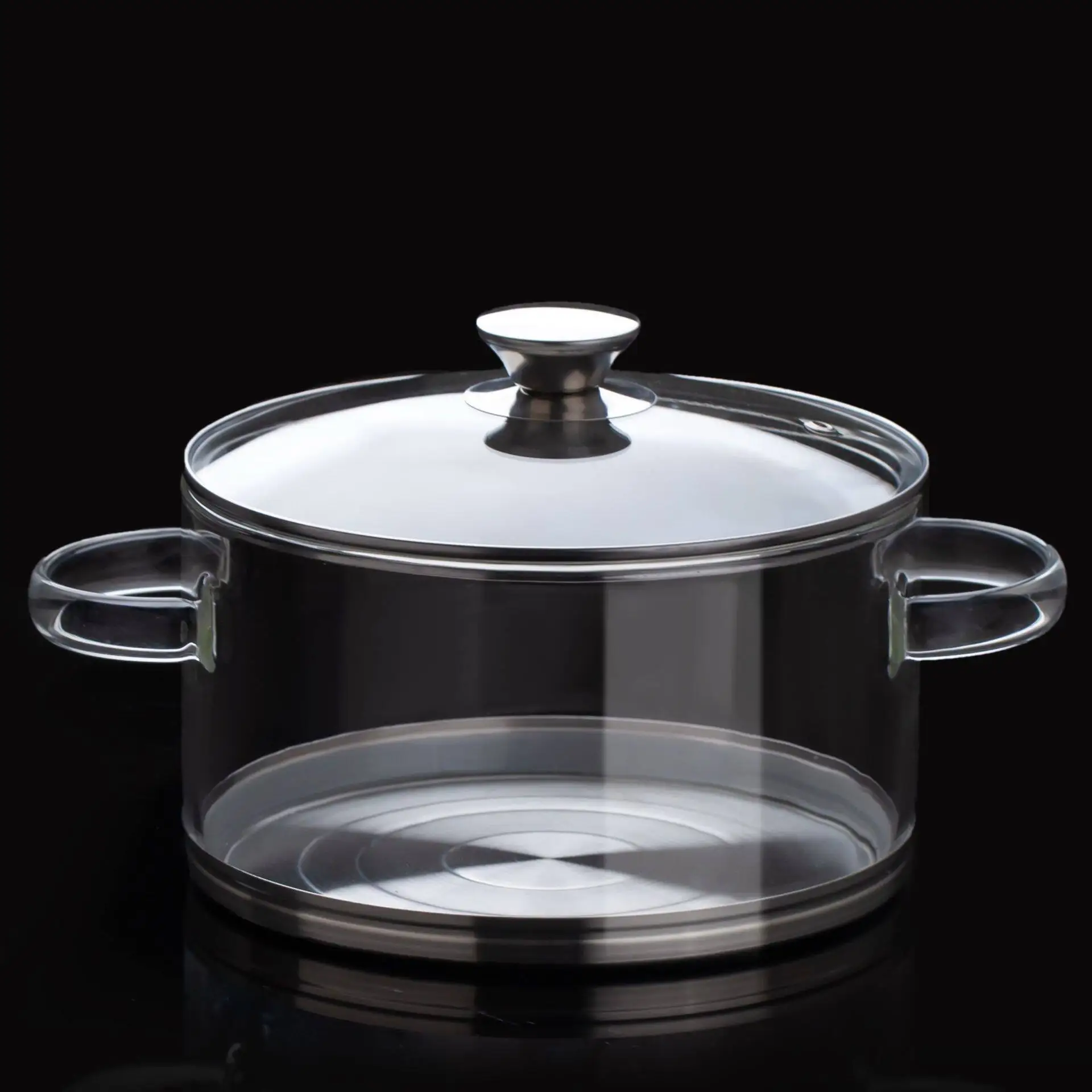 XL stainless steel bottom high borosilicate glass pot can be used for open flame gas amphora induction cooker