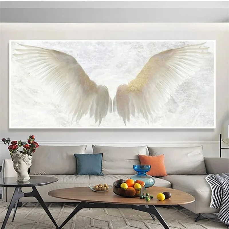 Nordic Feathers Angel Wings Posters and Prints Scandinavian Wall Art Canvas Painting Abstract Graffiti Decor Hotel Wall Pictures