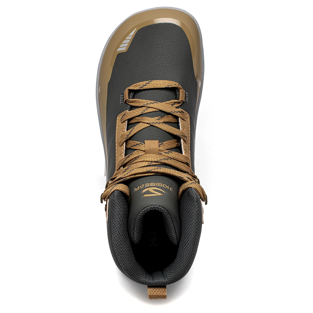 HOBIBEAR Unisex Mid-Top Barfußschuhe Herren Damen Breite Zehenkappe Kunstleder Wanderstiefel Outdoor Rutschfeste Trail-Laufschuhe – Detail 13