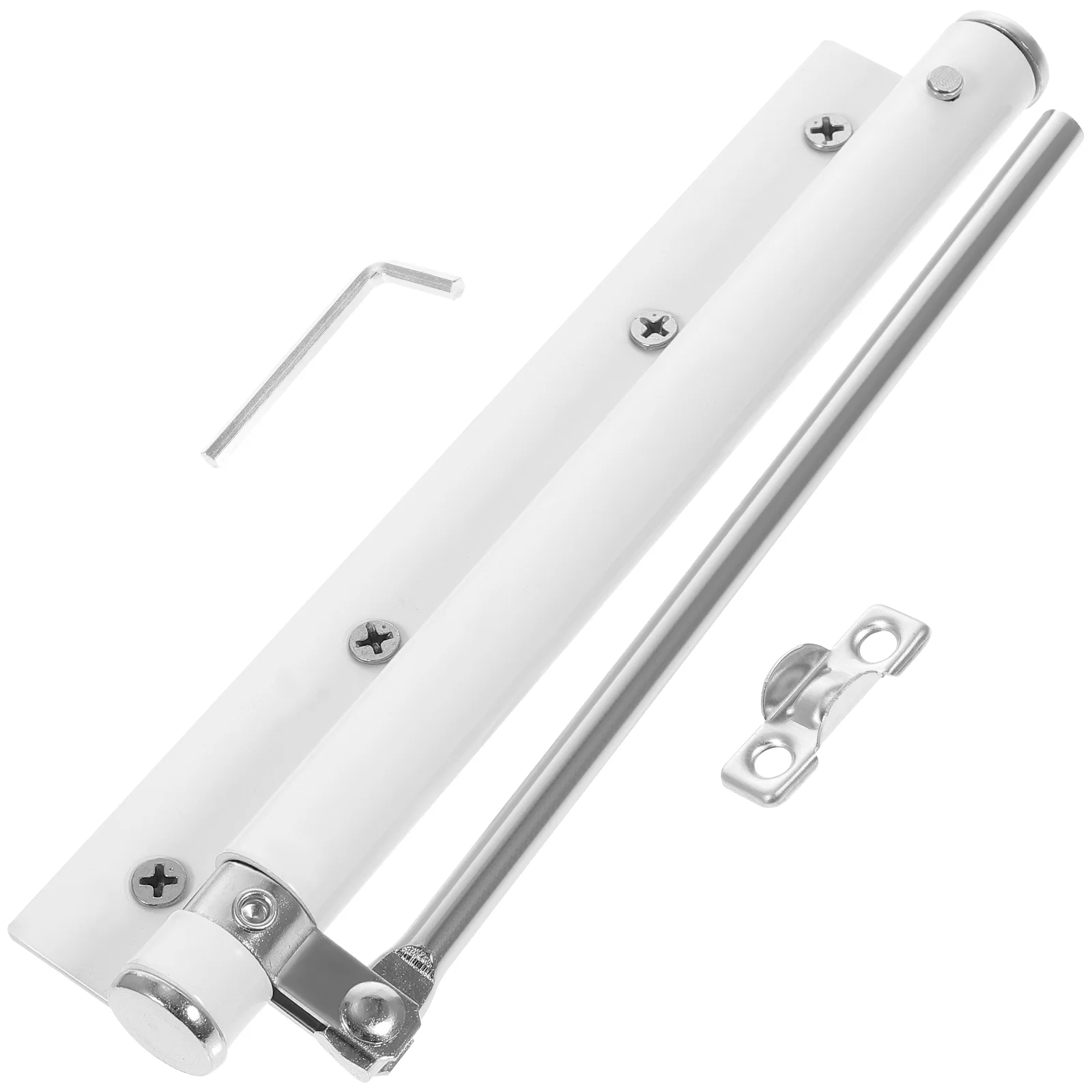 

Stainless Steel Door Closer Spring Loaded Springs to Automatic for Home White Self Closing Hinges Doors