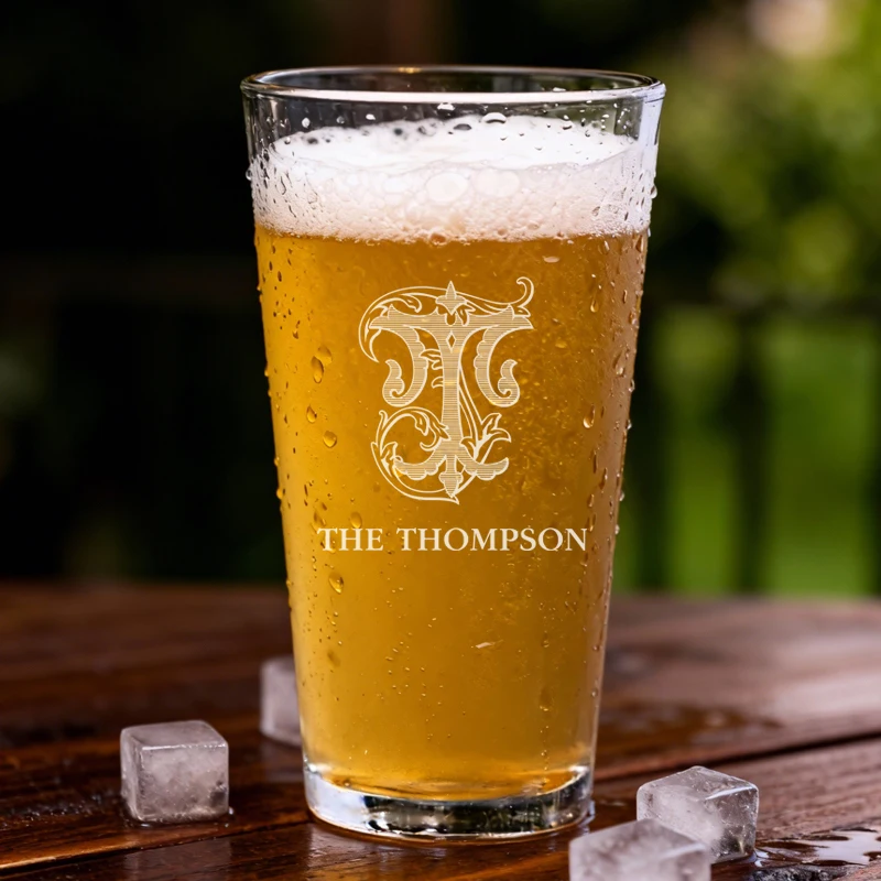 

Personalized Beer Mug, Iced Coffee Glass Cup, Glass Juice Cups Custom Beer Glass for Personalized Birthday Gift, Wedding Gift