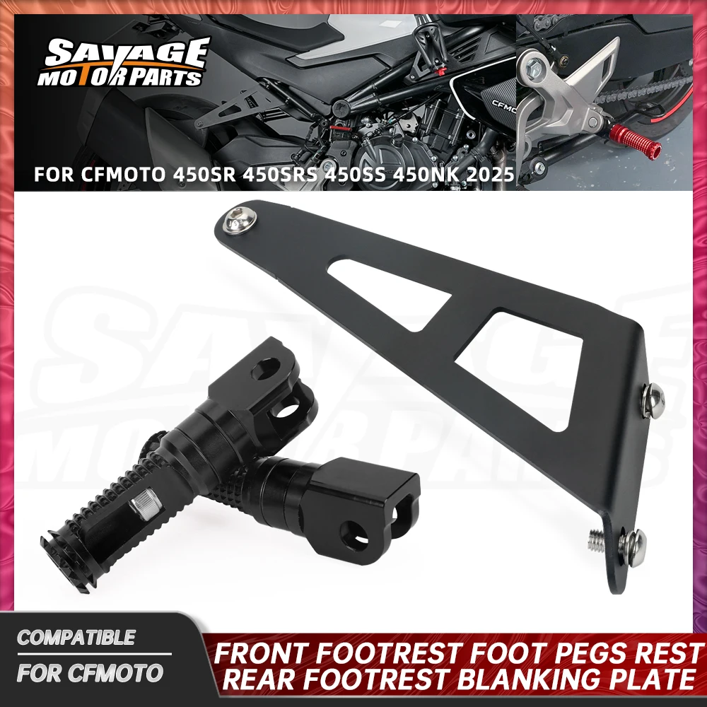 

For CFMOTO 450SR Rear Footrest Blanking Plate 450SRS 450SS 450NK Motorcycle Front Footrest Foot Peg Pedal Exhaust Hanger Bracket