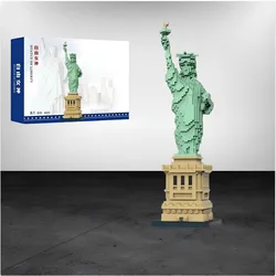 Miniature Blocks Assemble The American Statue Of Liberty Building Ornaments Adult Children's Toy Gifts