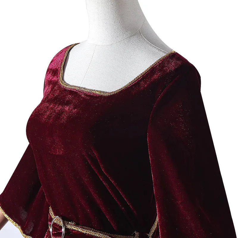 AIAI 2025 película madre Gothel disfraz Cosplay mujeres adultas princesa roja vestido largo cinturón trajes Halloween