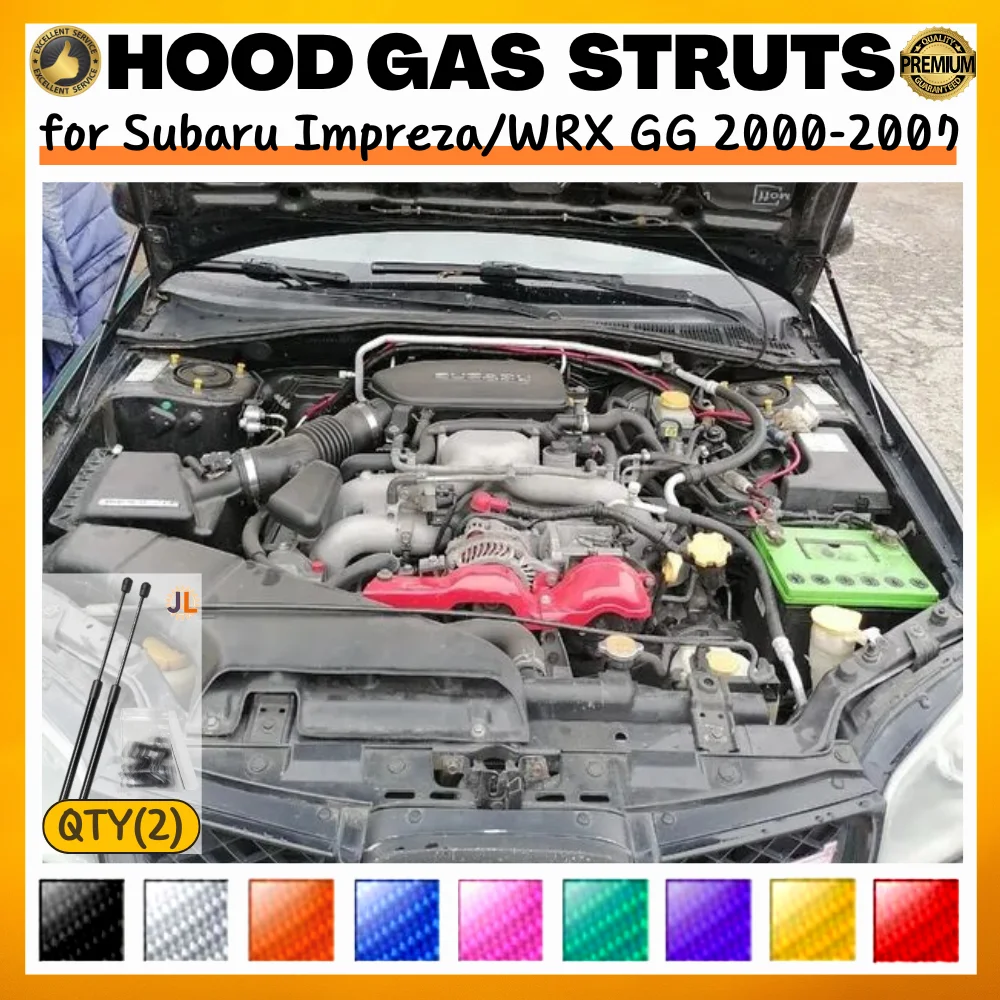 

Qty(2) Hood Struts for Subaru Impreza/WRX GG Station Wagon 2000-2007 Front Bonnet Modify Gas Springs Shock Absorber Lift Support