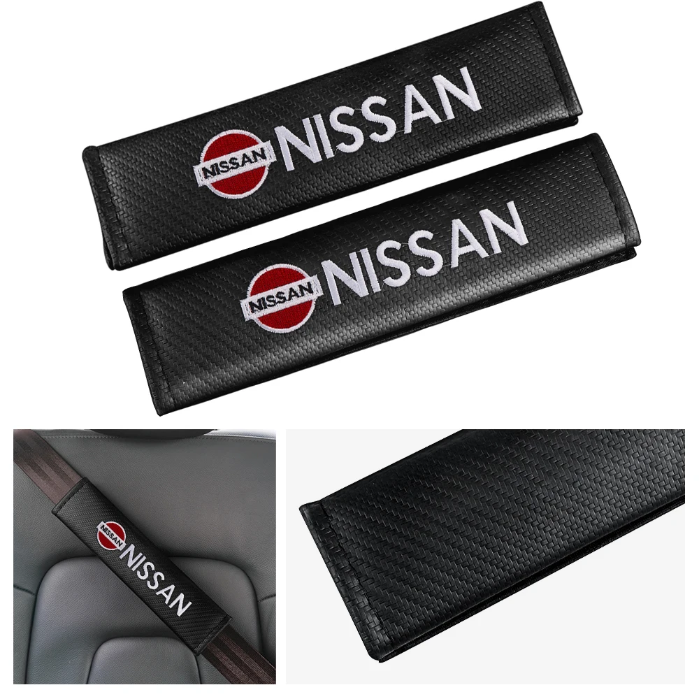 1/2pcs Car Safety Seat Belt Cover Adjustable Plush Cover Shoulder Pad For Nissan Sylphy Cube Juke Rogue Maxima Sentra Note TIIDA