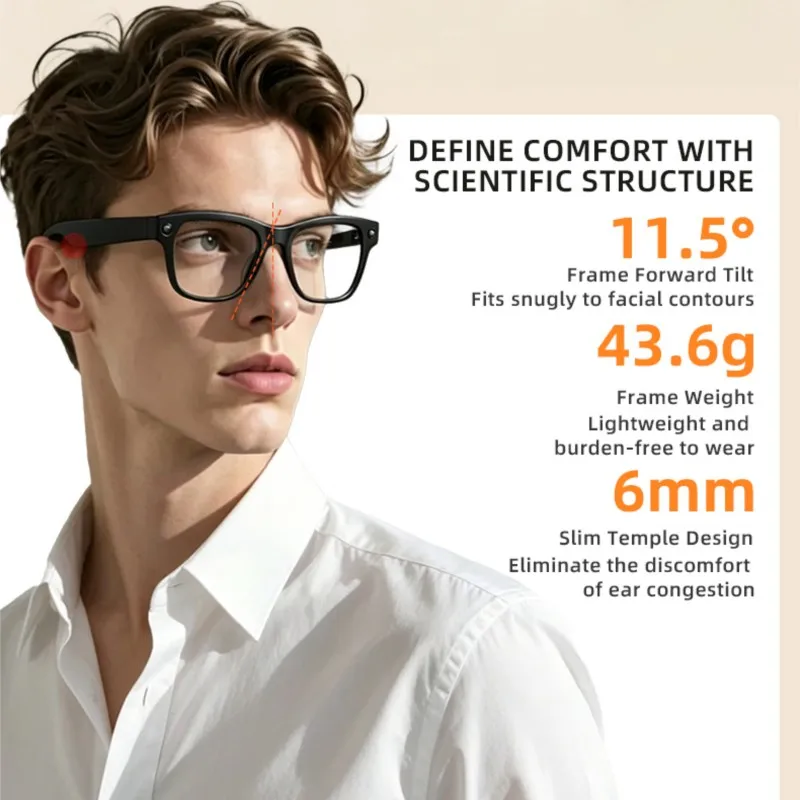 8 Million Pixel Camera And Video Recording AI Image Recognition Bluetooth Music Listening With Charging Case Smart Glasses 2026