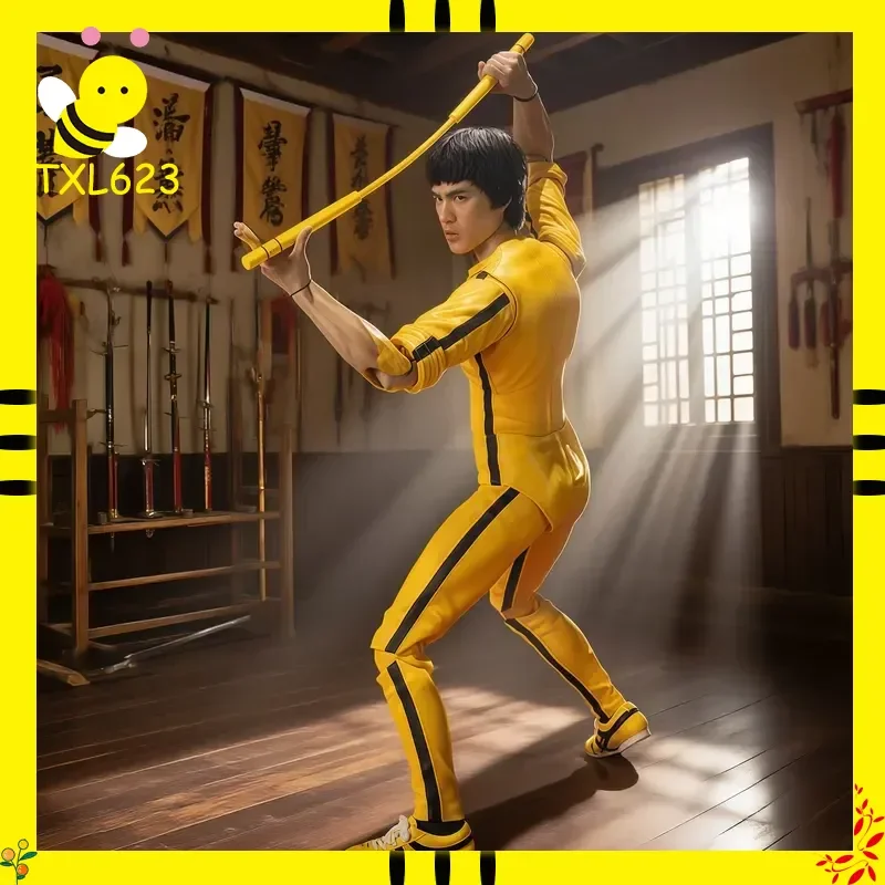 شخصية بروس لي كونغفو - مجموعة متحركة مشتركة جيت كون دو موديل GK هدية مزخرفة لسطح الطاولة قابلة للجمع للجماهير