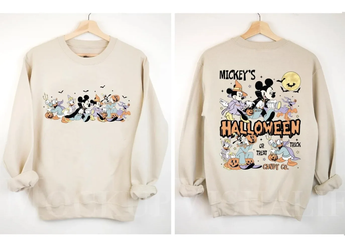 เสื้อฮู้ดลายมิกกี้และผองเพื่อนสำหรับวันฮาโลวีน ลายฟักทองดิสนีย์แลนด์ สำหรับเทศกาลฮาโลวีนสุดหลอน